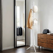 Solid Wood Standing Coat Rack with 8 Hooks and Adjustable Height by Vasagle