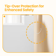 White Dressing Table with Large Mirror 2 Drawers and Storage Compartments by Vasagle