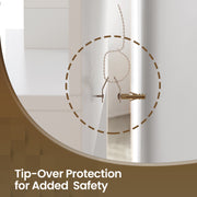 White Dressing Table with Mirror Drawer and Shelves for Bedroom Storage by Vasagle