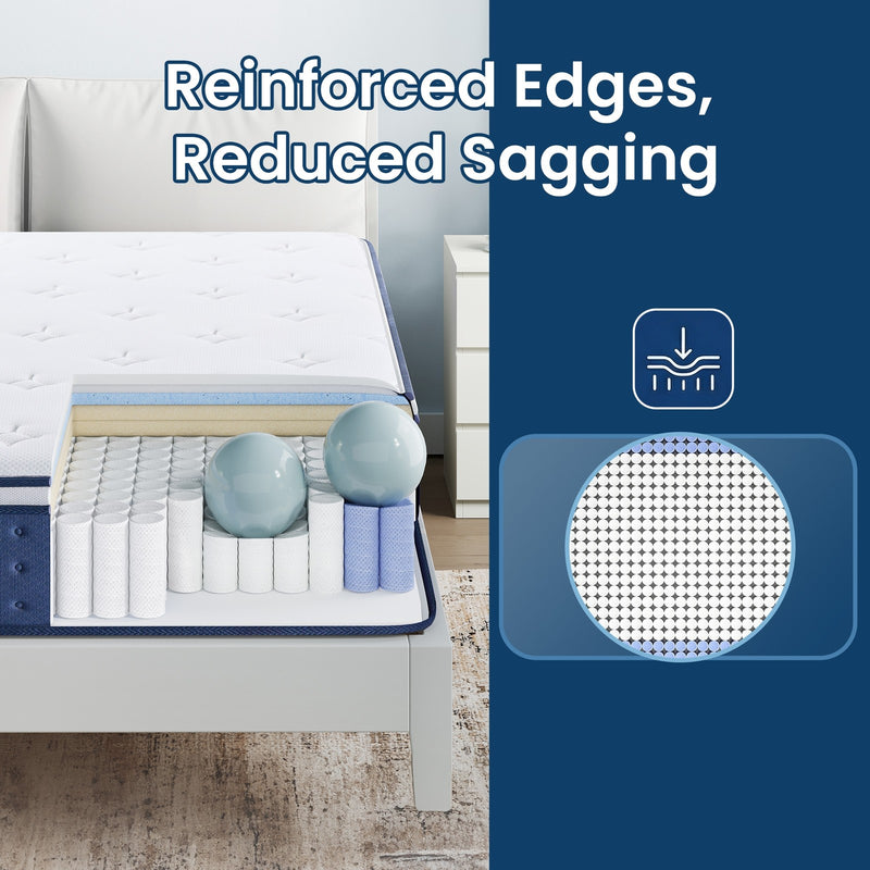 Single Mattress Medium Firm Hybrid Spring Foam for Comfort and Support by VASAGLE VASAGLE