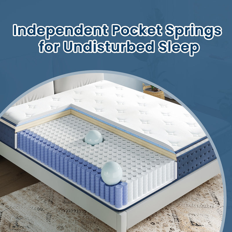 Single Mattress Medium Firm Hybrid Spring Foam for Comfort and Support by VASAGLE VASAGLE