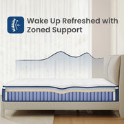 Double Mattress Medium Firm Hybrid Spring Foam for Maximum Comfort by VASAGLE VASAGLE