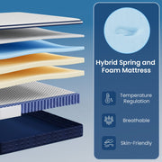 Double Mattress Medium Firm Hybrid Spring Foam for Maximum Comfort by VASAGLE VASAGLE