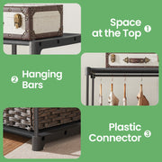 Freestanding Portable Wardrobe with Shelves and Clothes Rail for Bedroom Storage by Songmics