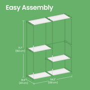 Freestanding Portable Wardrobe with Shelves and Clothes Rail for Bedroom Storage by Songmics