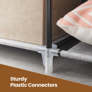 Portable Wardrobe Closet Organiser with Shelves and Hanging Rail Non Woven Cover by Songmics