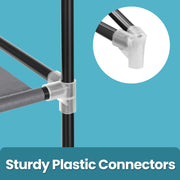 Grey Portable Wardrobe with 6 Shelves and Hanging Rail Non-Woven Fabric by Songmics