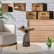 Set of 3 Foldable Fabric Storage Boxes with Handles for Clothes and Shelves by Songmics