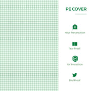 Mini Greenhouse For Outdoor Gardening With PE Cover And Observation Windows Green