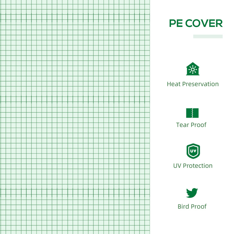Mini Greenhouse For Outdoor Gardening With PE Cover And Observation Windows Green