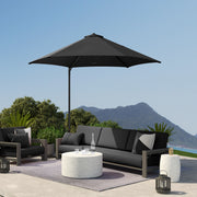 Black 2.5M Cantilever Garden Parasol with 360Â° Rotation and Cross Base by Outsunny