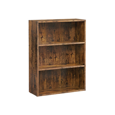3 Tier Wooden Bookcase with Open Storage Shelves for Home or Office by Vasagle
