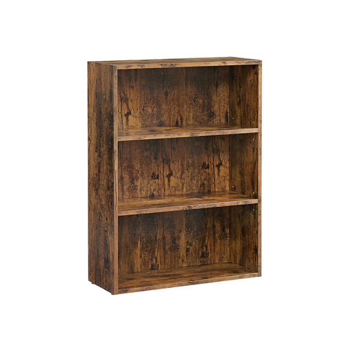3 Tier Wooden Bookcase with Open Storage Shelves for Home or Office by Vasagle