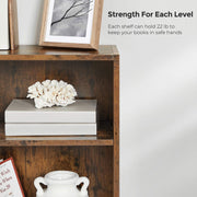 3 Tier Wooden Bookcase with Open Storage Shelves for Home or Office by Vasagle