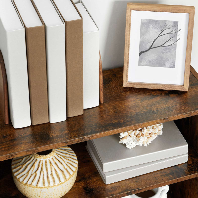 3 Tier Wooden Bookcase with Open Storage Shelves for Home or Office by Vasagle