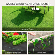 Heavy Duty Weed Control Membrane 2m x 90m 90gsm Ground Cover for Garden and Landscaping by Outsunny