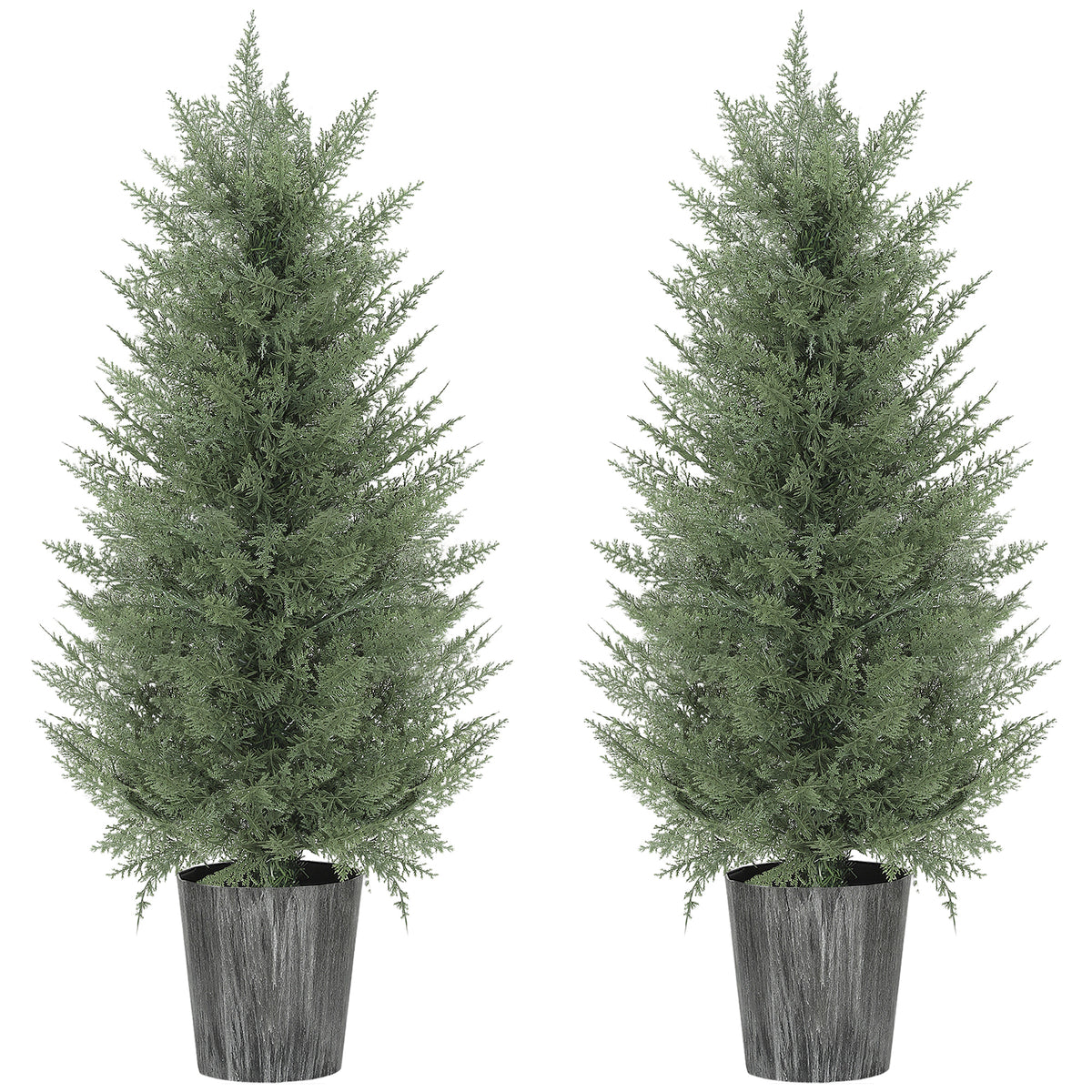 Faux Italian Cyprus Trees with Decorative Pots, 90cm Tall | Opal Retail