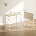 120cm Computer Desk With Power Outlets Drawers And Storage Shelves For Home Office