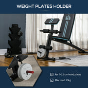 Foldable Adjustable Weight Bench for Strength Training and Sit Ups in Blue by HOMCOM AOSOM