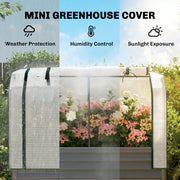 Raised Garden Planter With Greenhouse Cover And Tool Shelf For Easy Gardening Dark Grey Outsunny
