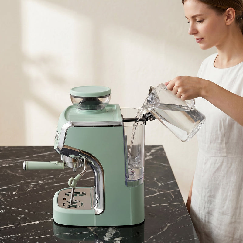 Coffee Machine Light Green - lifestyle