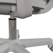 Grey Mesh Office Chair With Adjustable Height and 360 Swivel Wheels for Home or Study Use