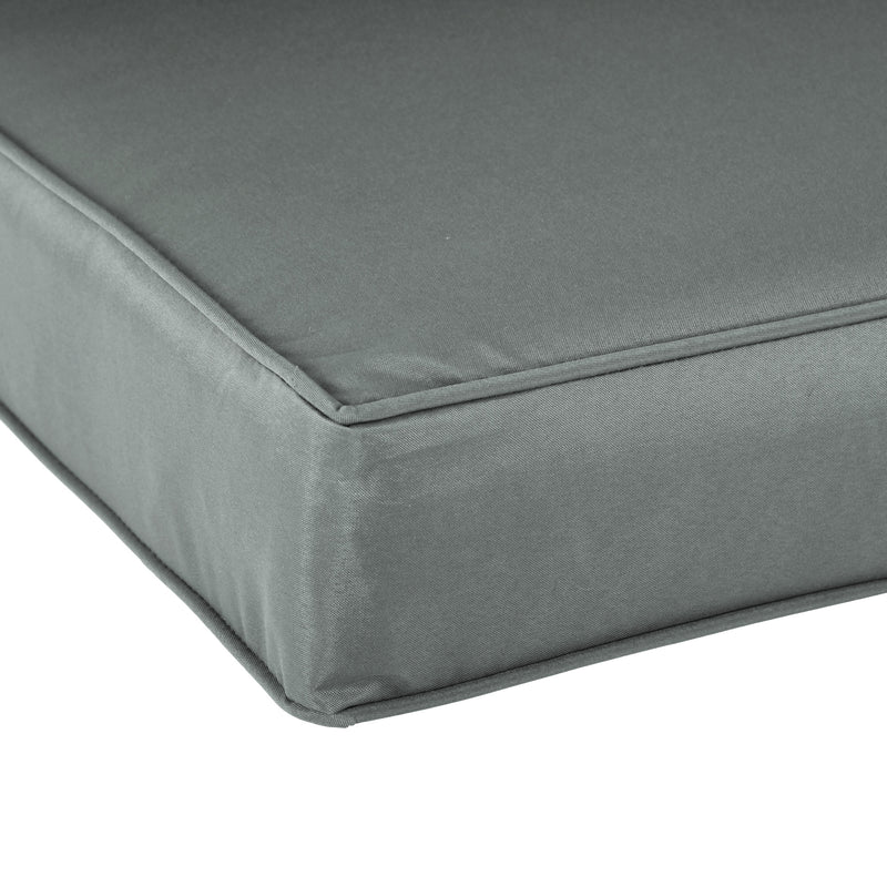 Charcoal Grey 2 Seater Garden Chair Cushion Set for Indoor and Outdoor Comfort