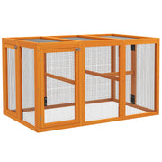 Wooden Chicken Coop for 1 to 3 Hens with Modular Design Ideal for Small Gardens Natural