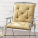 Set of Two Outdoor Seat Cushions Khaki Weather Resistant Padding by Outsunny