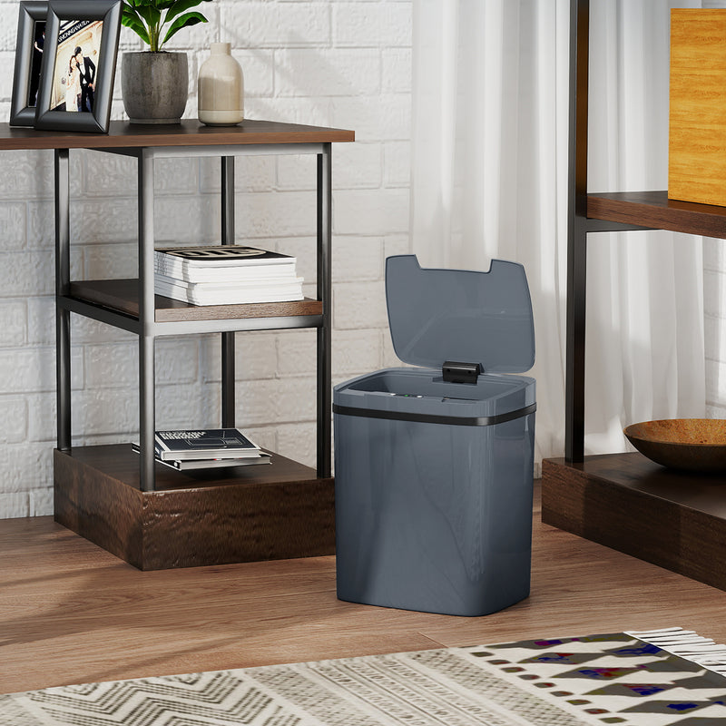 15L Automatic Sensor Bin Touch Free Waste Solution For Kitchen Or Bathroom Grey AOSOM