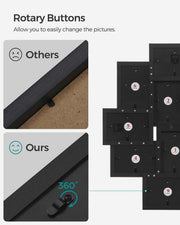 10-Opening Photo Collage Frame in Black MDF by Songmics - back turn button detail