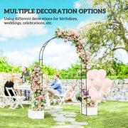 Garden Arch for Patios and Hard Surfaces with Stable Base for Events and Climbing Plants Black Outsunny