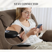Electric Recliner Chair with Massage Heat and Lift Assist for Easy Relaxation Light Brown AOSOM