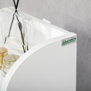 Slim Bathroom Storage Cabinet With Multiple Compartments For Small Spaces, White