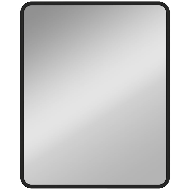Rectangular Wall Mirror With HD Glass For Hallway Or Bedroom Decoration Black