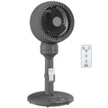 Electric Air Circulator Fan with Remote and Timer for Home or Office Comfort Grey AOSOM