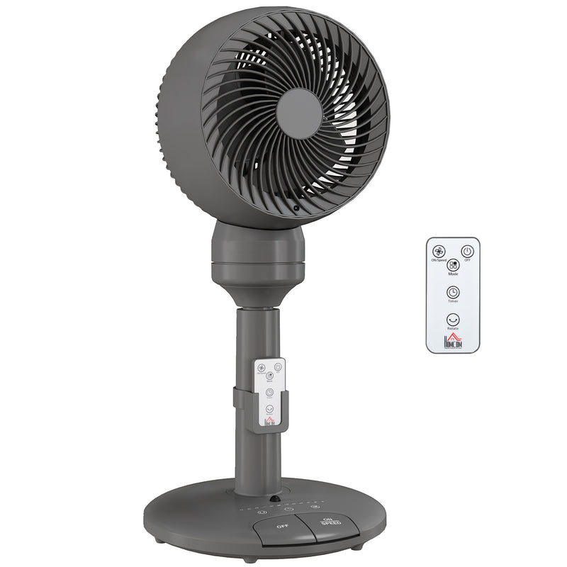 Electric Air Circulator Fan with Remote and Timer for Home or Office Comfort Grey