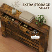 Radiator Cover with Storage Drawer for Safe Family Use and Tidy Hallway Rustic Brown Homcom