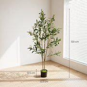 Artificial Olive Tree 120 cm Maintenance Free Greenery for Home or Office Green Homcom