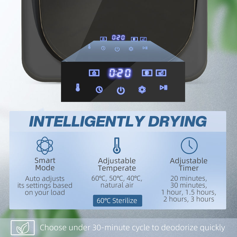 4kg Compact Vented Tumble Dryer with Smart Mode and Deodorise Function for Home, Grey