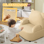 Bear Shaped Toddler Armchair for Bedroom or Playroom Ages 18 Months to 3 Years, Khaki