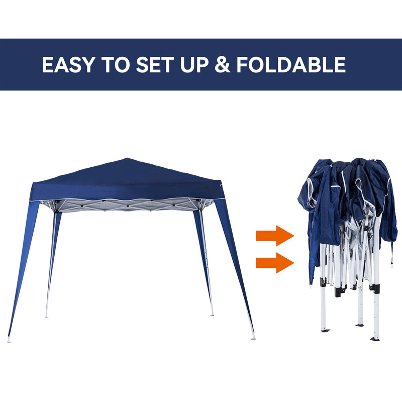 3 x 3m Pop Up Gazebo with Carry Bag Height Adjustable Slant Leg Event Shelter by Outsunny