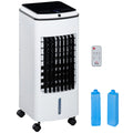 3 in 1 Portable Air Cooler with Timer Remote and 4L Water Tank for Home Use, White