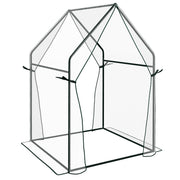 Portable Mini Greenhouse with 2 Zipped Doors for Tomatoes and Plants Indoor Outdoor Clear