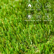 10 Piece Artificial Grass Turf Set 25mm Pile Height Ideal for Outdoors, Green AOSOM