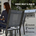 7 Piece Garden Dining Set with Stackable Chairs and Slatted Table by Outsunny