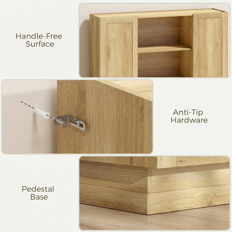 Sideboard with Shelves and Cabinets for Kitchen or Living Room Storage