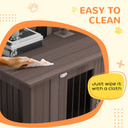 Dog Crate Table for Medium and Large Dogs with Magnetic Door Indoor Use 116 x 60 x 87 cm Purple by PawHut