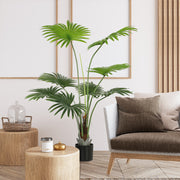 145cm Artificial Palm Tree with Lifelike PEVA Leaves Ideal for Home or Office Decor Green