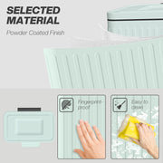 40L Double Compartment Indoor Recycling Bin with Soft Close Lid and Pedal in Green